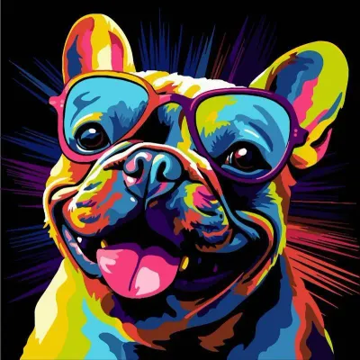 Buldogue Style - Tela Numerada Black